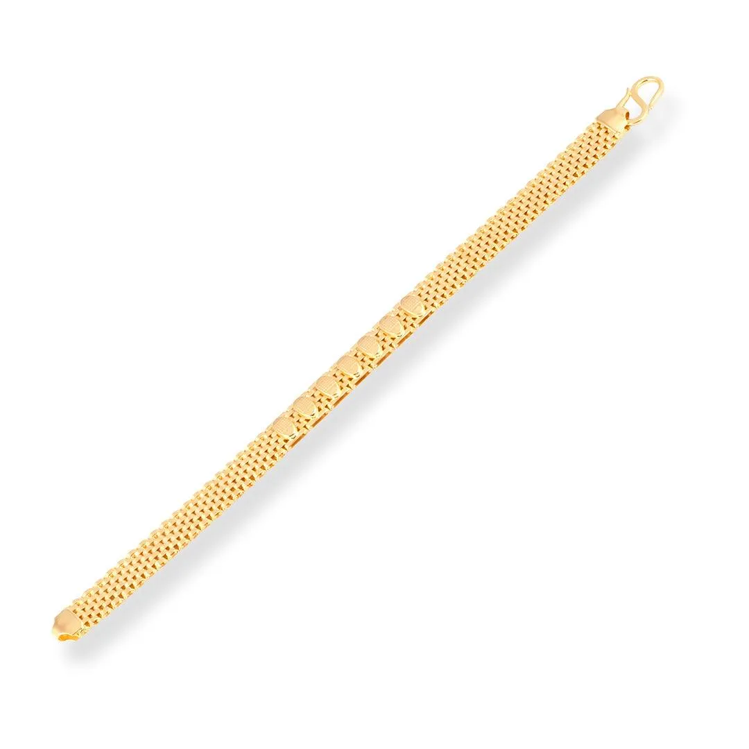 22ct Gold Gents Bracelet with S Clasp GBR-8331