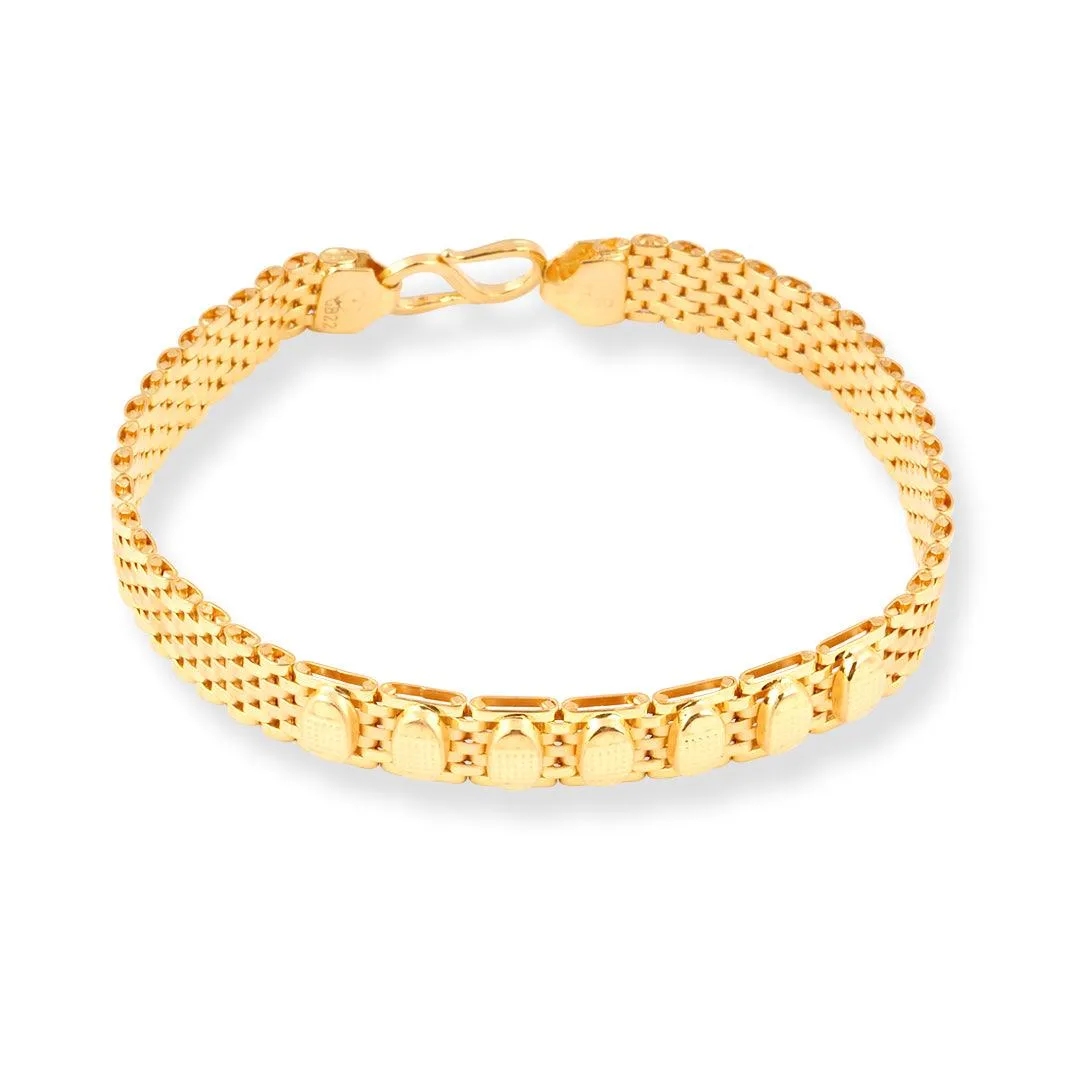 22ct Gold Gents Bracelet with S Clasp GBR-8331