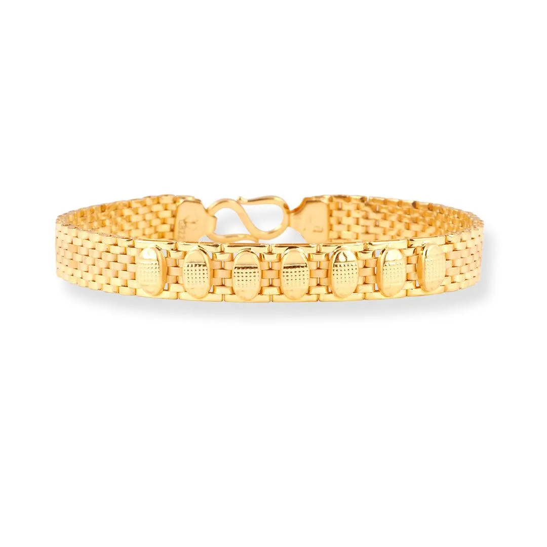 22ct Gold Gents Bracelet with S Clasp GBR-8331