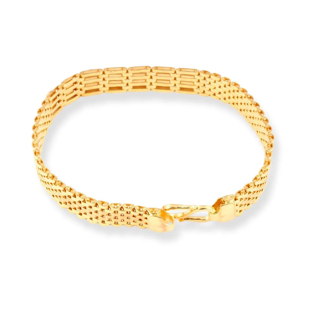 22ct Gold Gents Bracelet with S Clasp GBR-8331