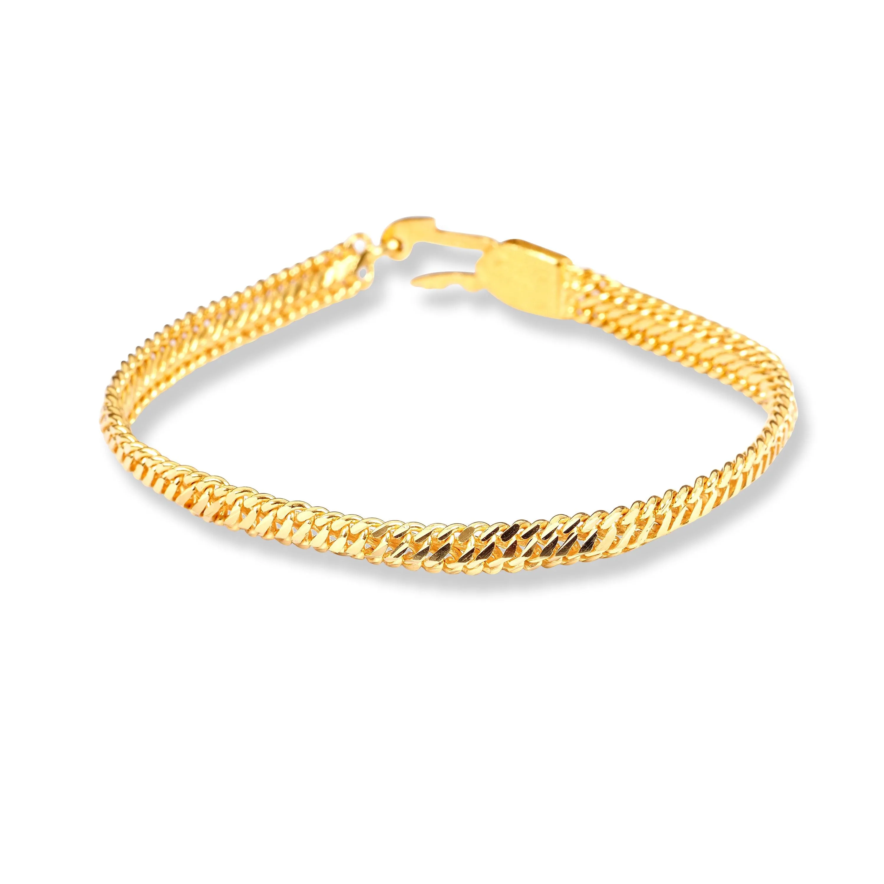 22ct Gold Gents Bracelet with U Push Clasp GBR-8325