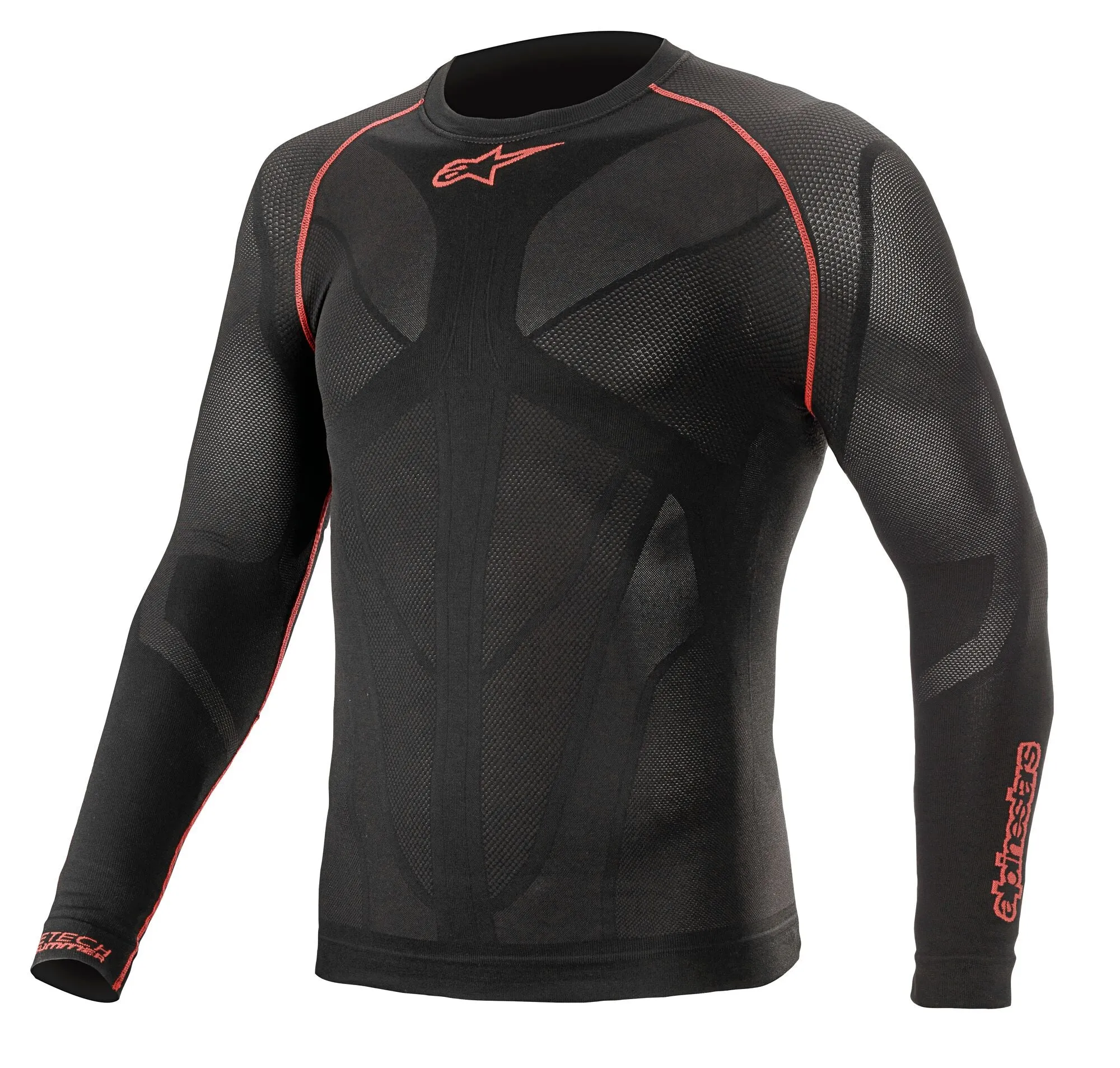 ALPINESTARS 4752521_13_M/L RIDE TECH V2 TOP Long sleeve SUMMER, black/red, Size M/L