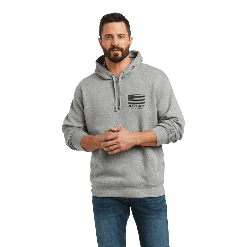 Ariat Men's Basic Light Grey Eagle Hoodie