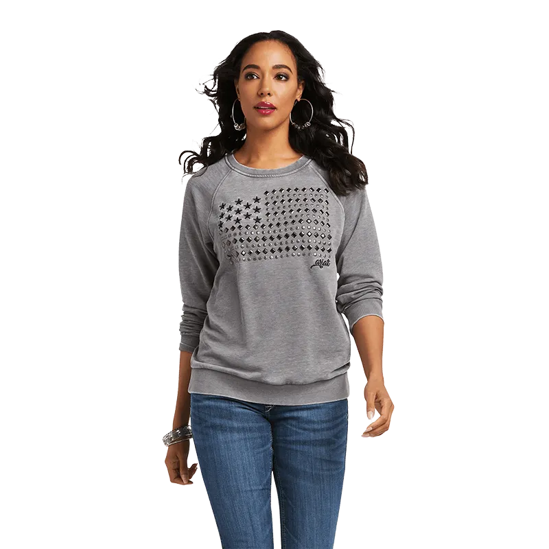 Ariat Women's Shining Star Charcoal Grey Sweatshirt