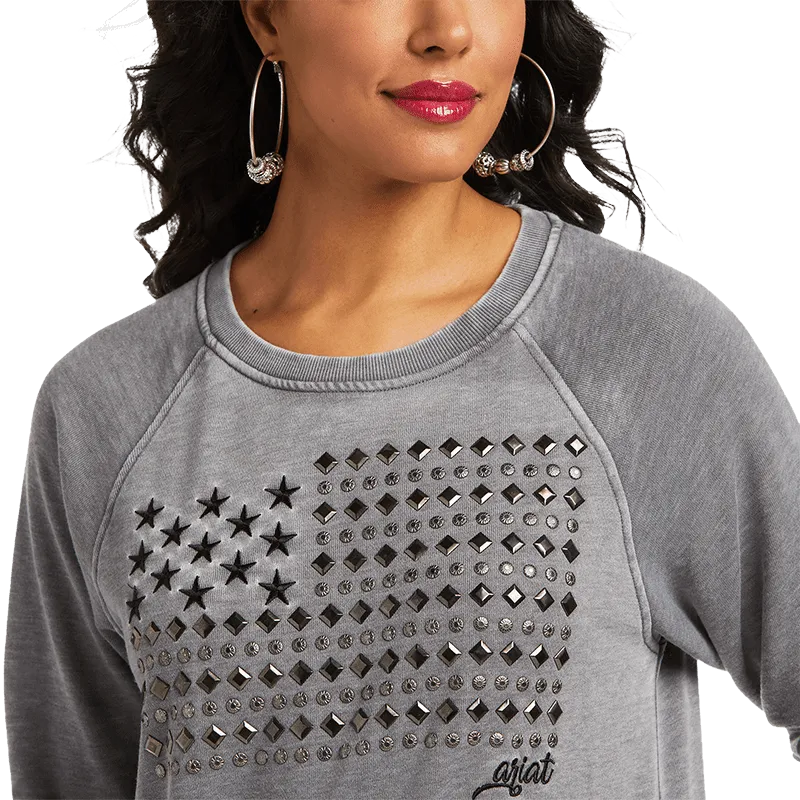 Ariat Women's Shining Star Charcoal Grey Sweatshirt