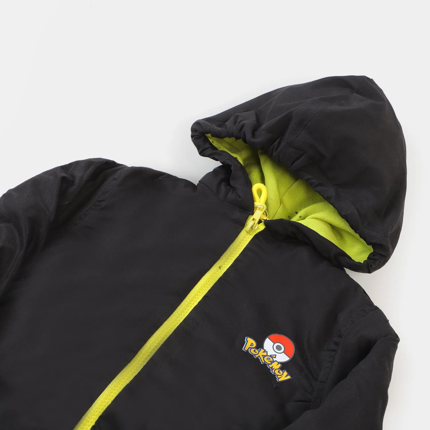 Boys Hooded Jacket Character - BLACK