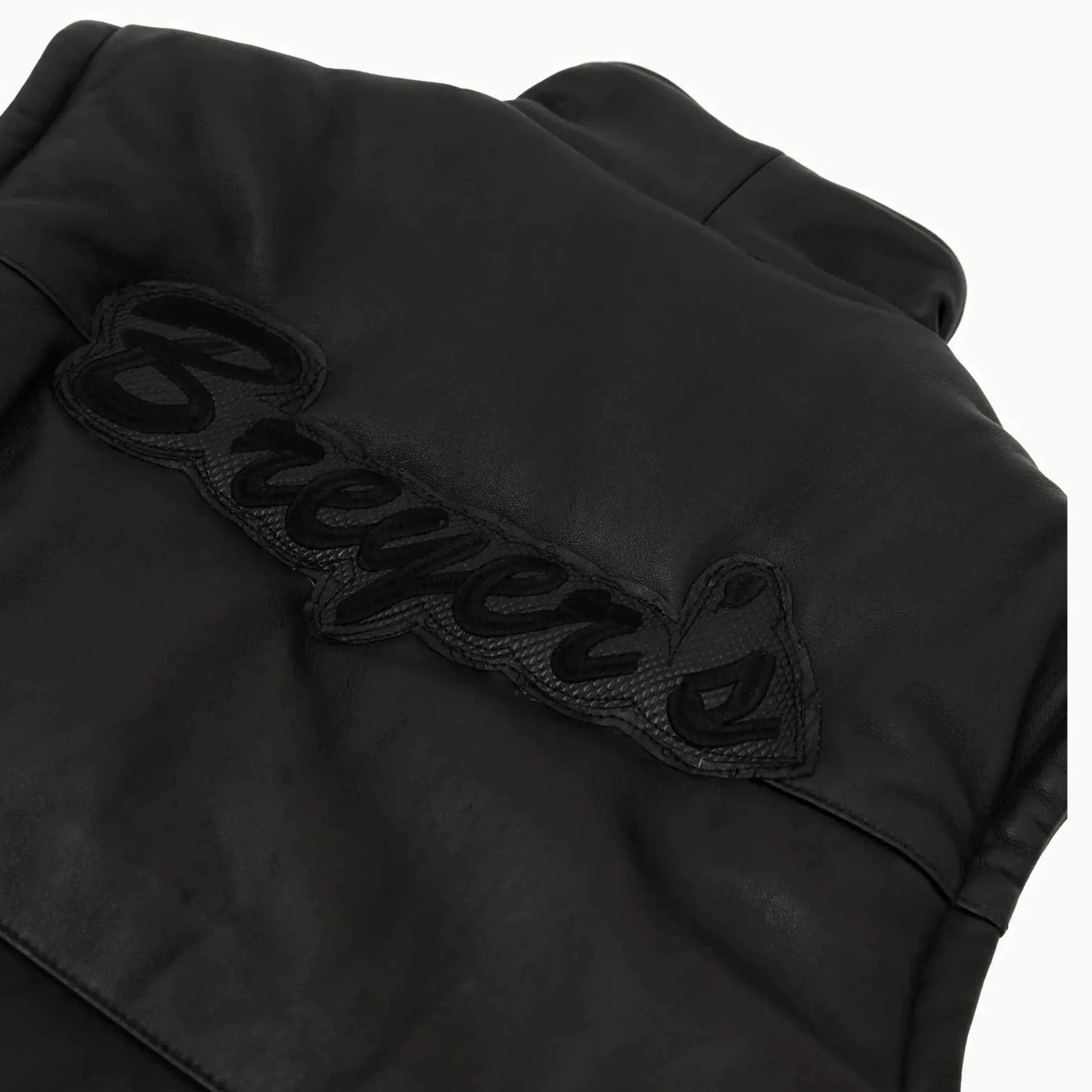 Breyer's Leather Puffer Vest All Black