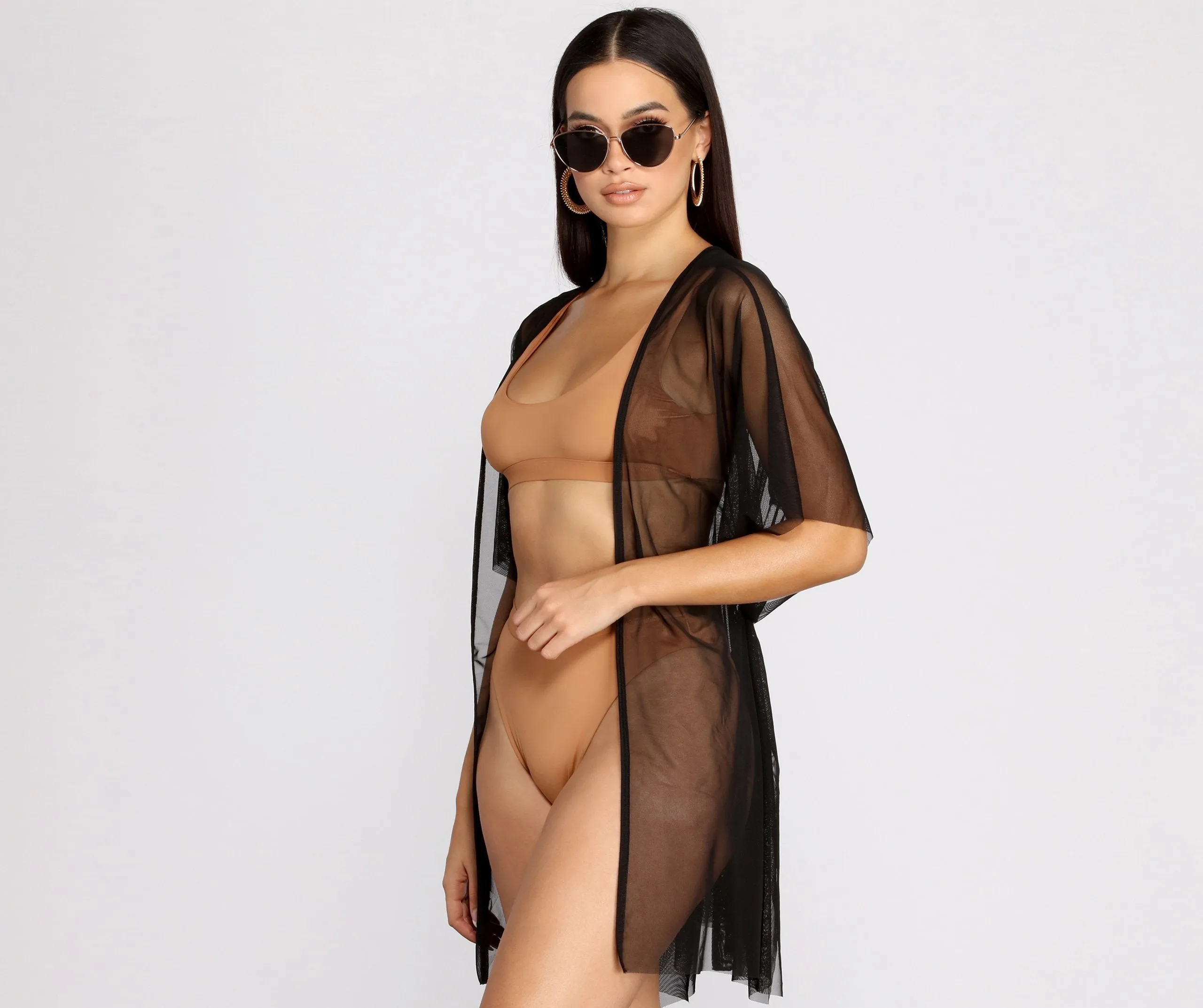 Chic And Sheer Mesh Kimono