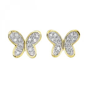 Copy of Gold Diamond Butterfly Earrings