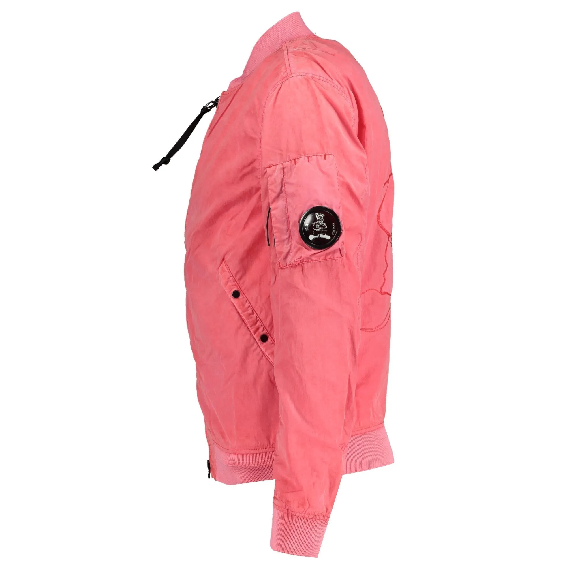 CP COMPANY Chrome Nycra Bomber Jacket Coral Pink