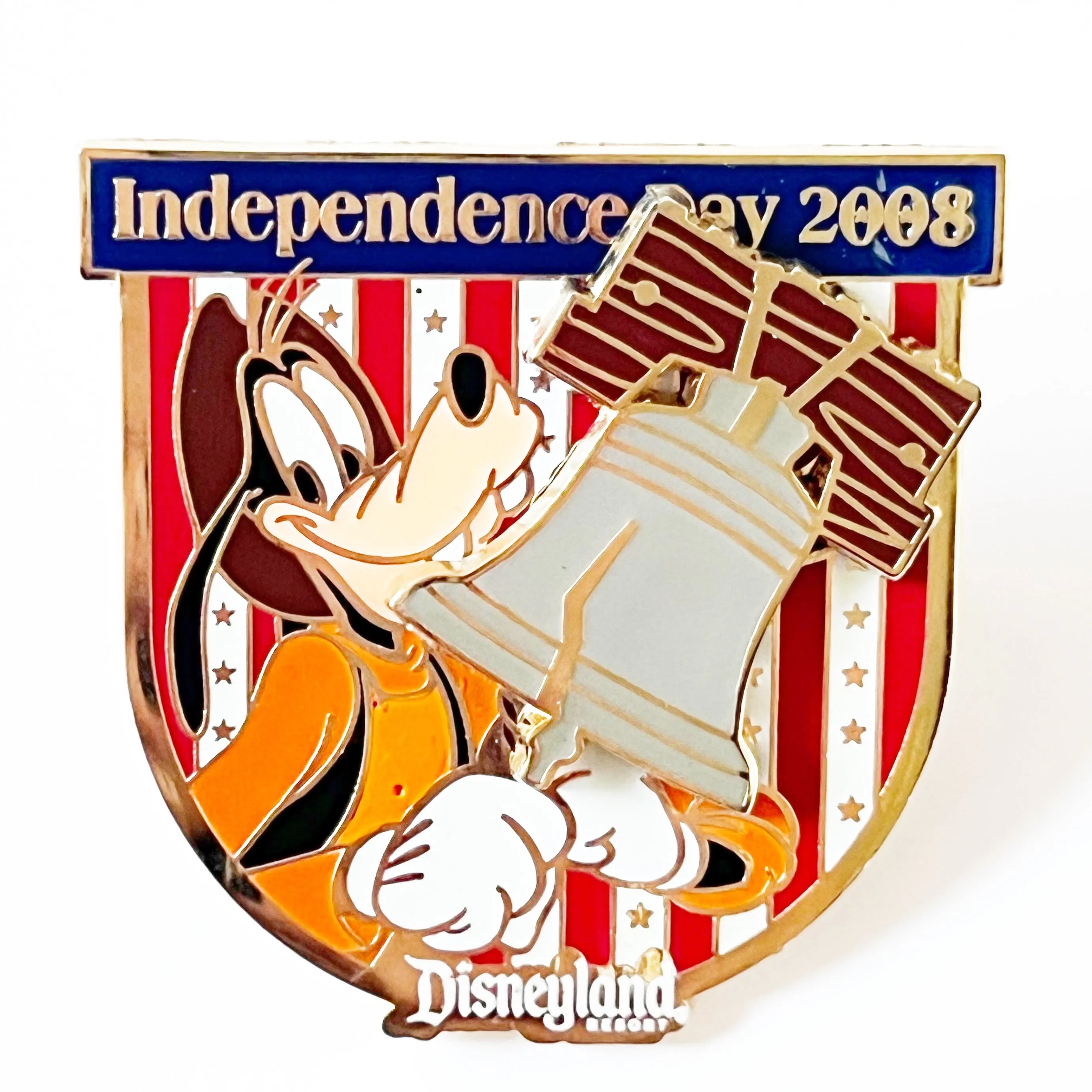 Disney DLR Independence Day Goofy with the Liberty Bell 2008 Limited Edition Pin