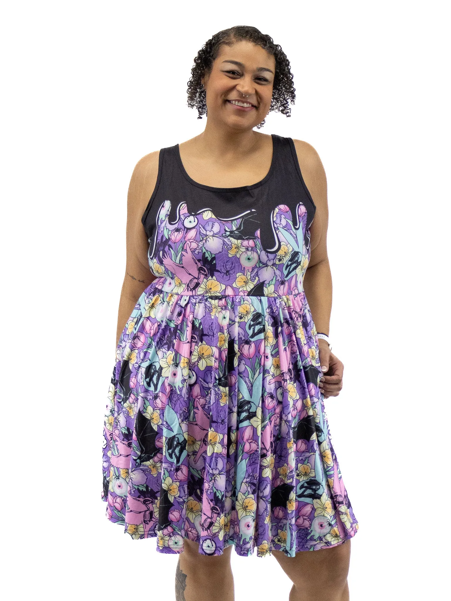 Doom & Bloom Skater Dress BLACK MAST