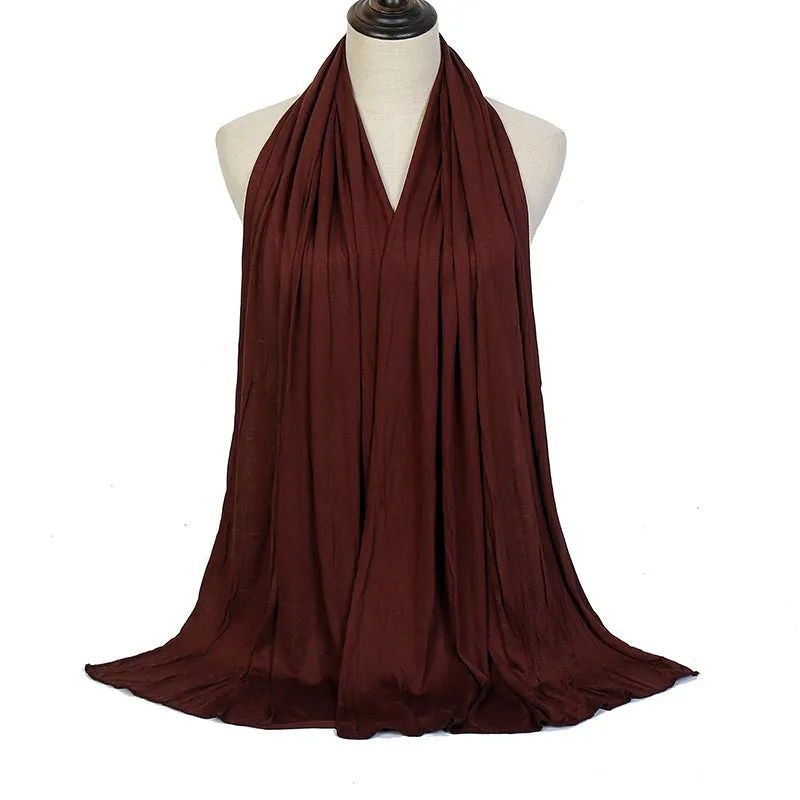 Elegant Warm Hijab Shawl - Versatile Windproof Maxi Scarf, Durable Yarn-Dyed Wrap for Stylish Comfort