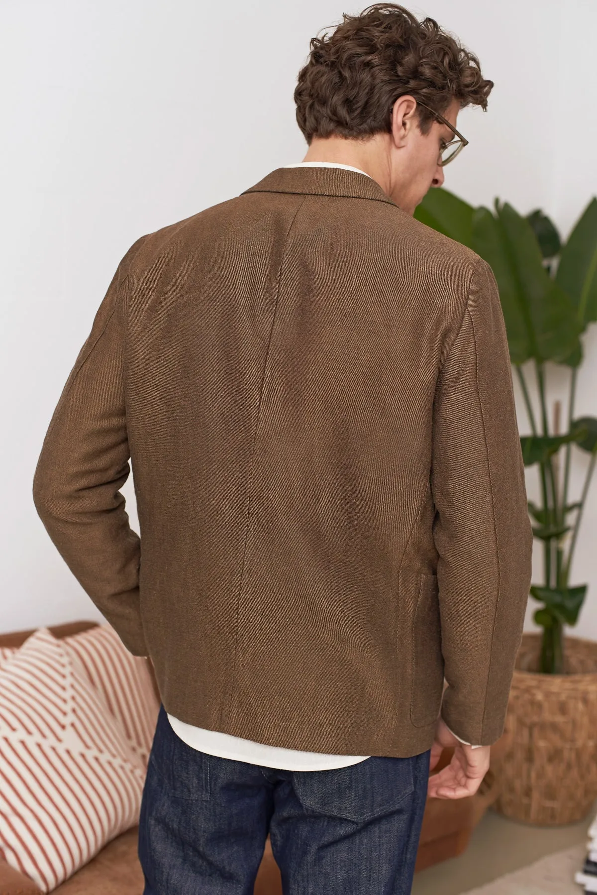 ENVER blazer winter linen camel