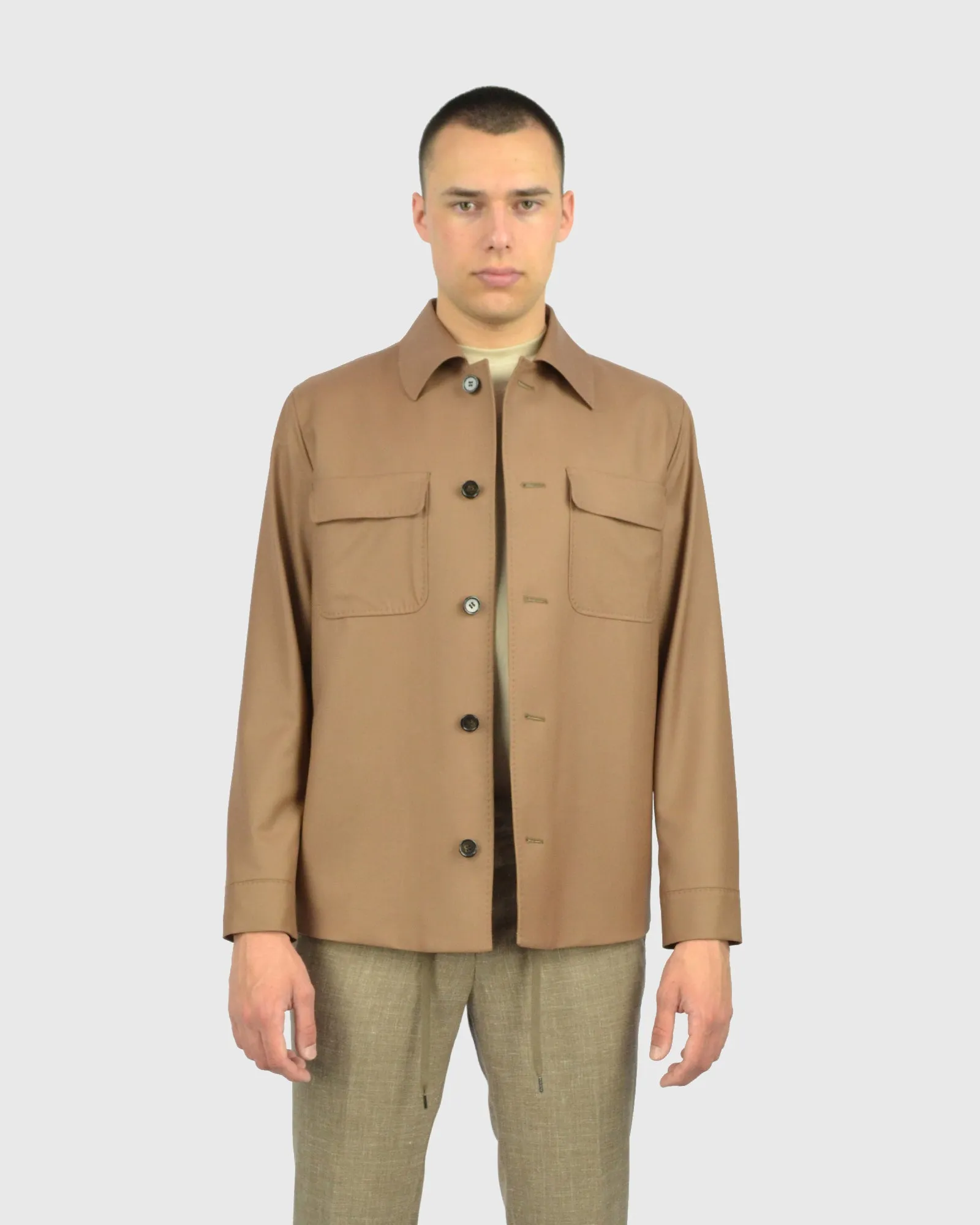 FANCKINO SARTORIA FSS24-748 PL LATTE OVERSHIRT CHORE JACKET