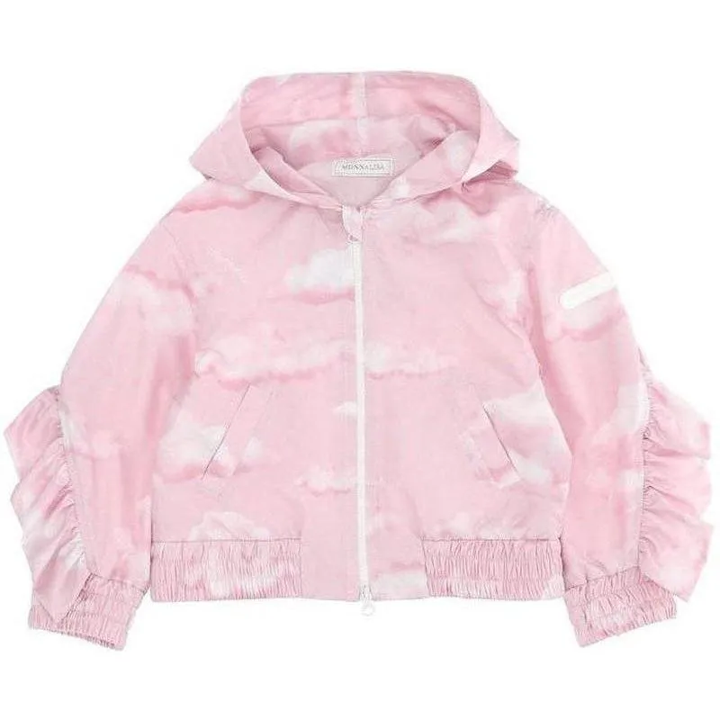 Girls Pink Cloud Frill Jacket