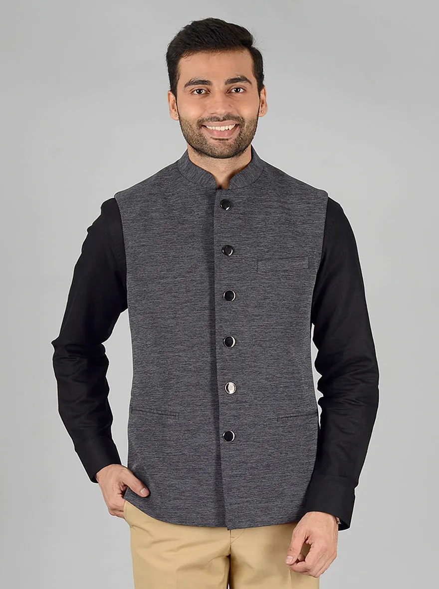 Grey Bandhgala Jacket | Greenfibre