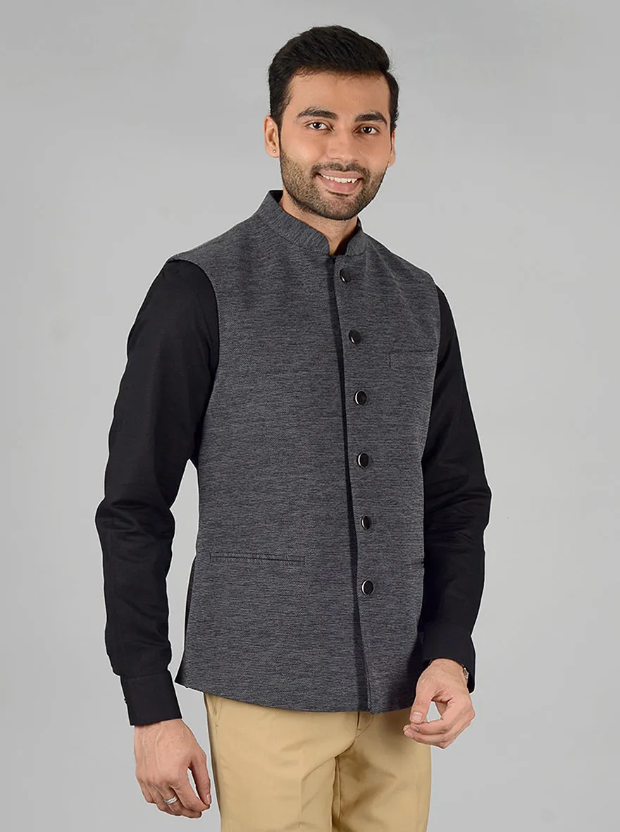 Grey Bandhgala Jacket | Greenfibre