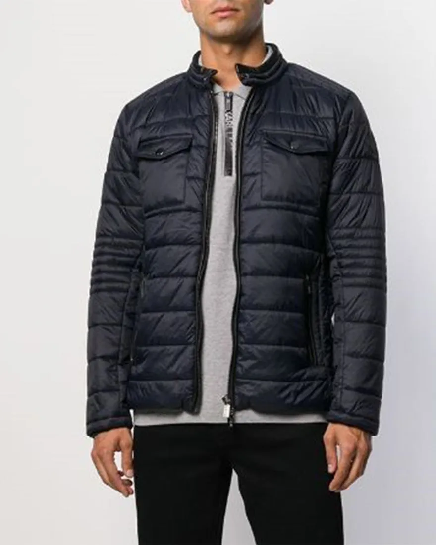 KARL LAGERFELD 505001592520 NAVY BOMBER JACKET