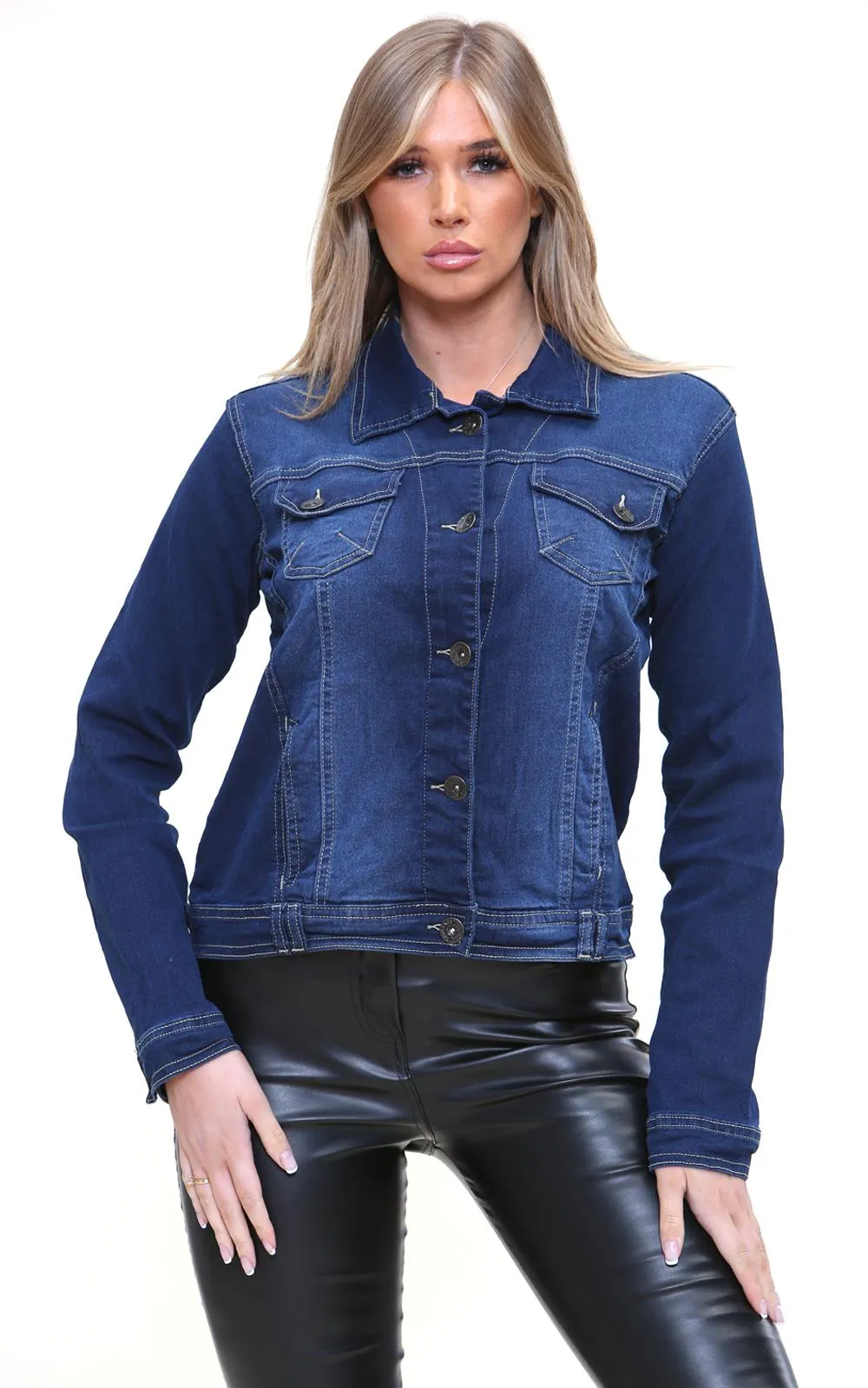 Ladies Long Sleeve Stretchable Denim Jacket