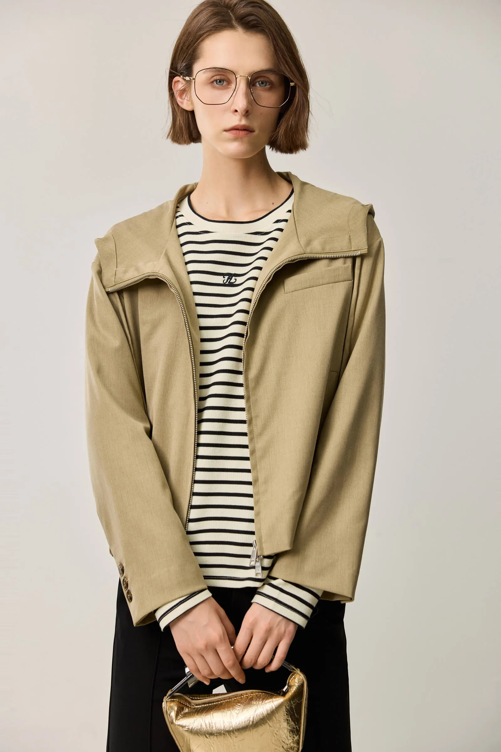 LILY Retro Wool-Blend Hooded Jacket