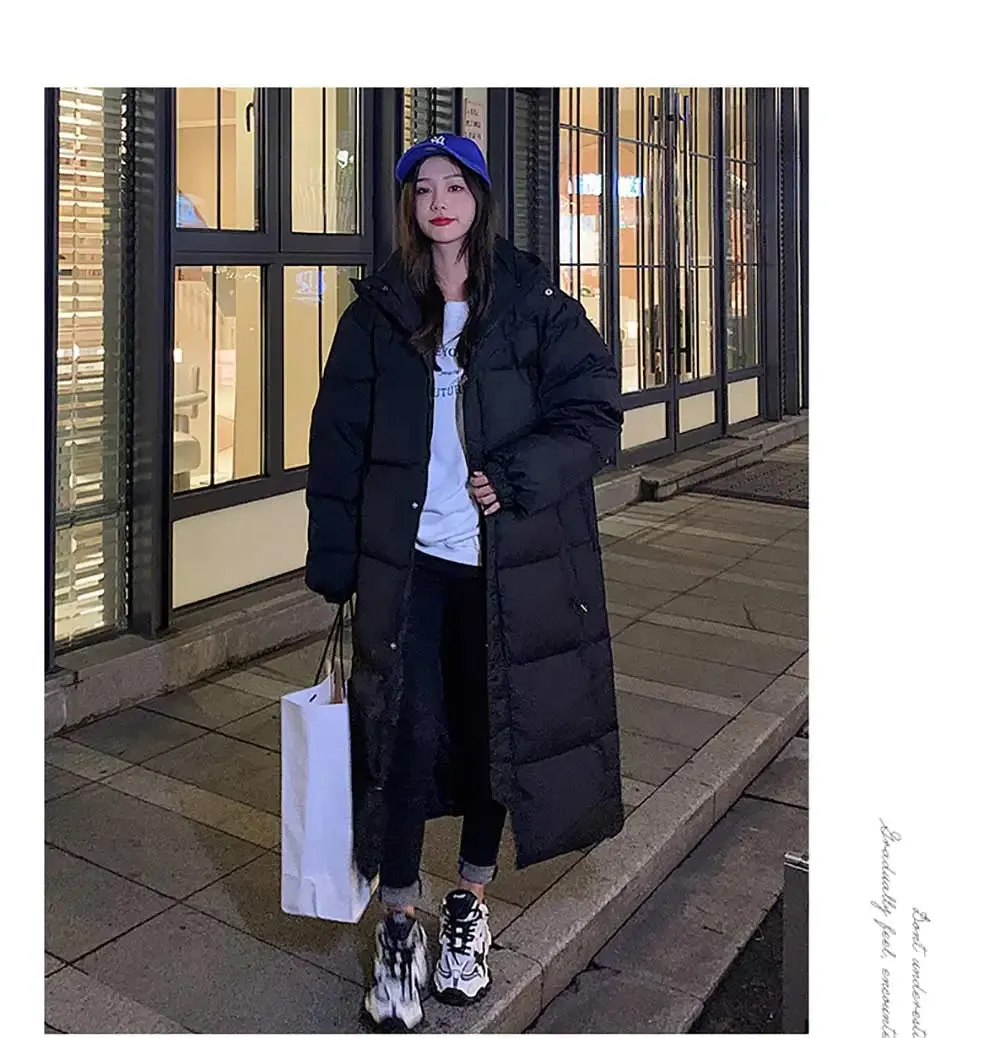 Long Straight Winter Coat. Casual Women Jacket. Female Outerwear