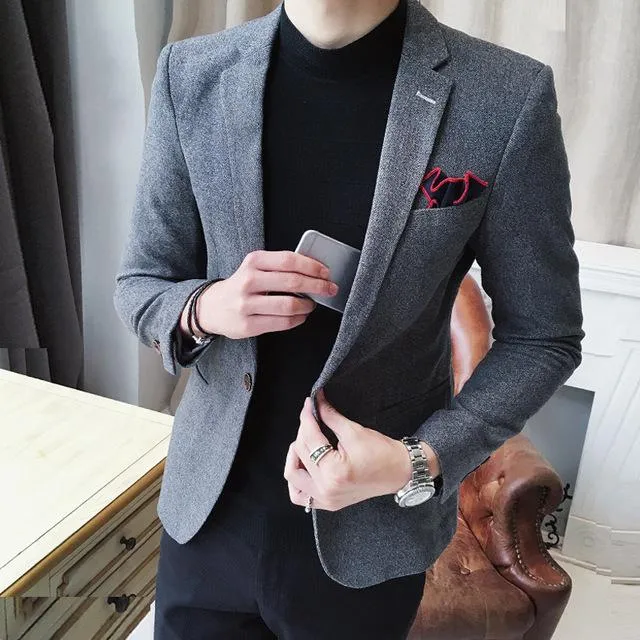 Men's Casual Suit Jacket One-piece Top