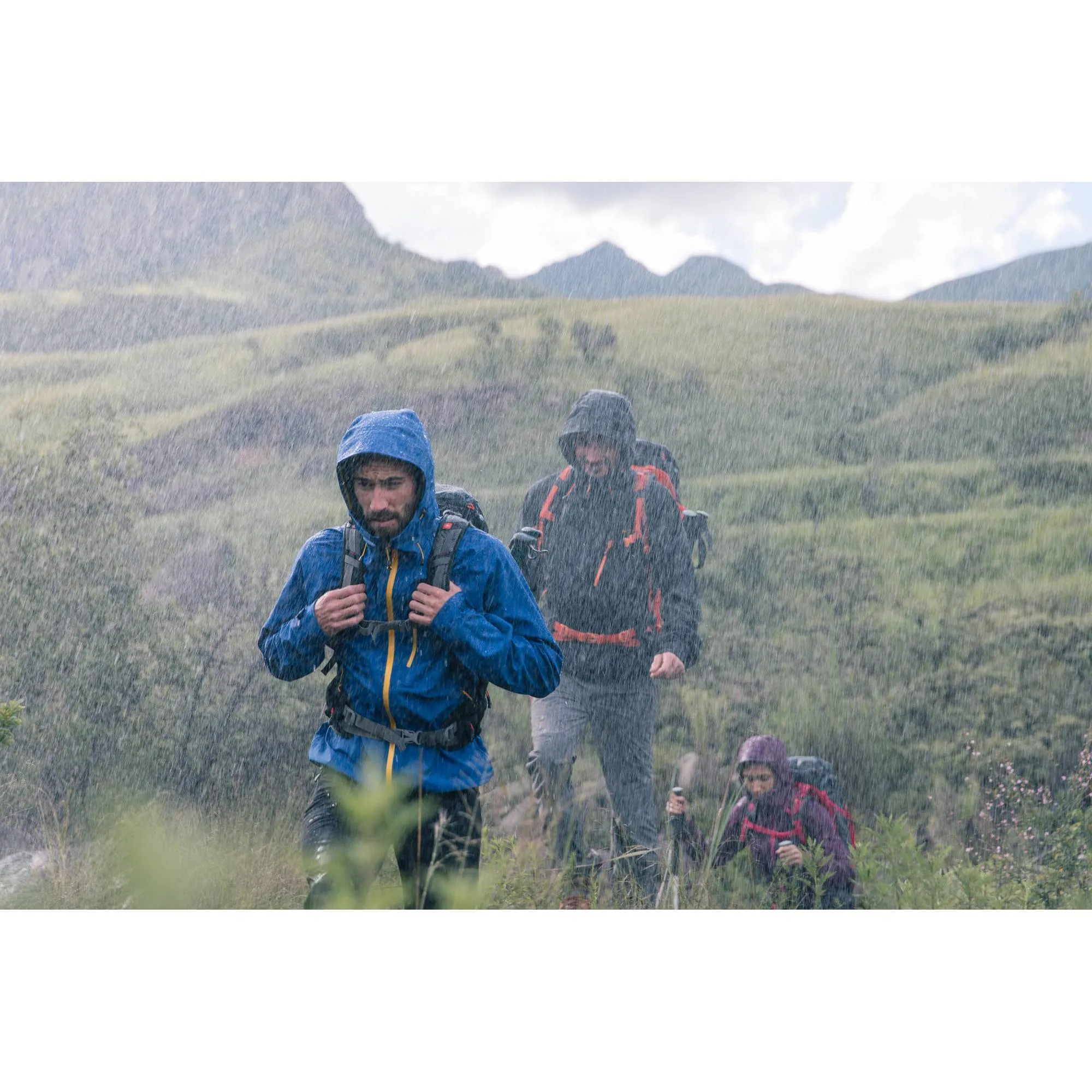 Men's Hiking Waterproof Rain Jacket Forclaz 400