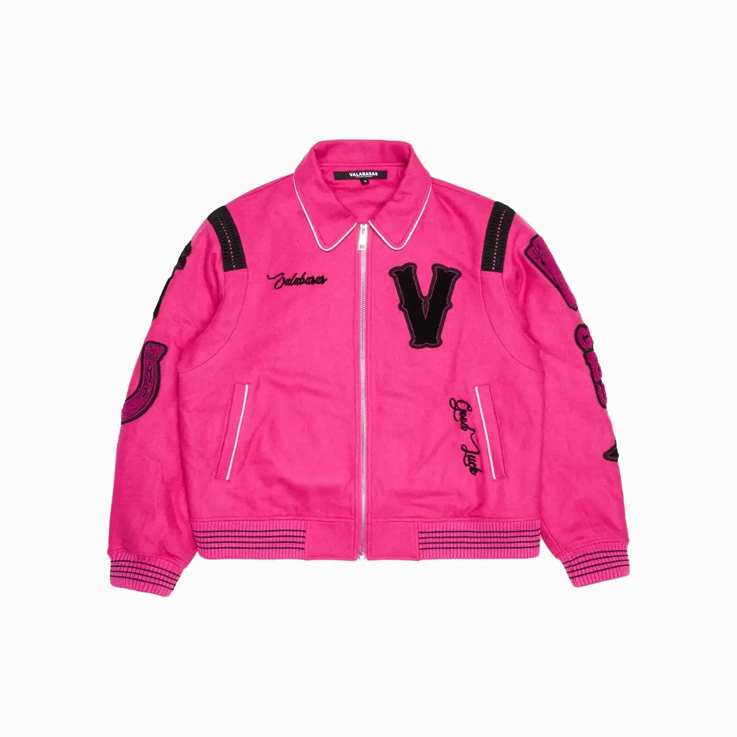 Men's Wild Bunch Fuchsia Varsity Jacket