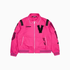 Men's Wild Bunch Fuchsia Varsity Jacket