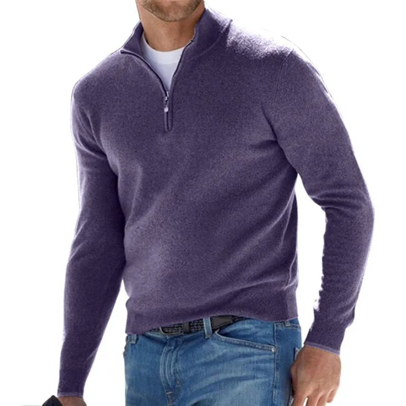 Men's Zipper Basic Sweater