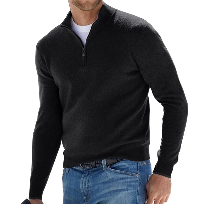 Men's Zipper Basic Sweater