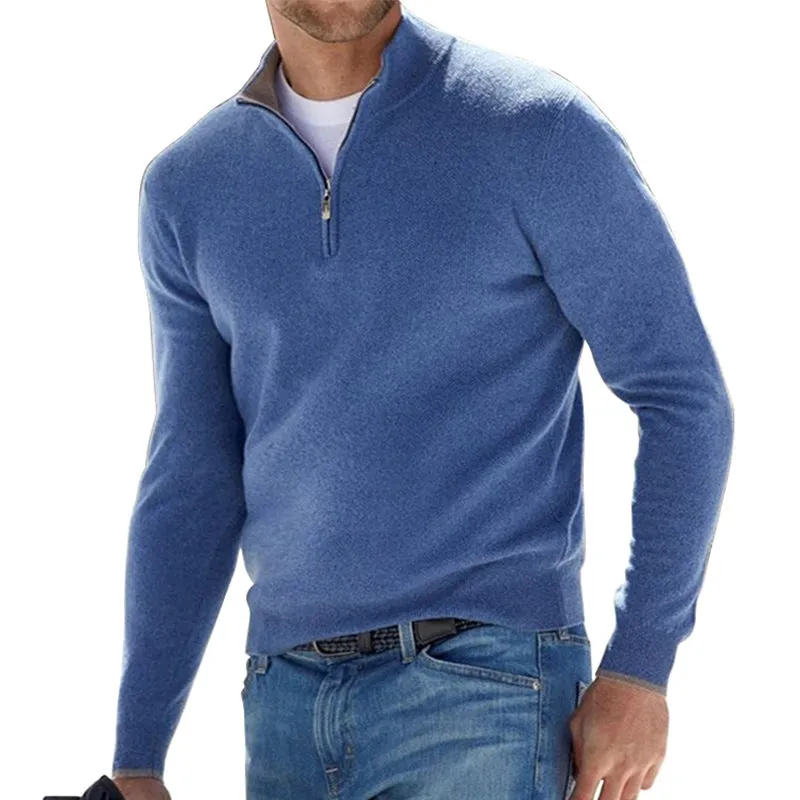 Men's Zipper Basic Sweater