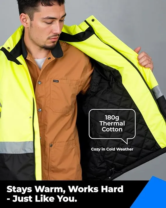 [New Version] Reflective Waterproof Safety Jackets for Men