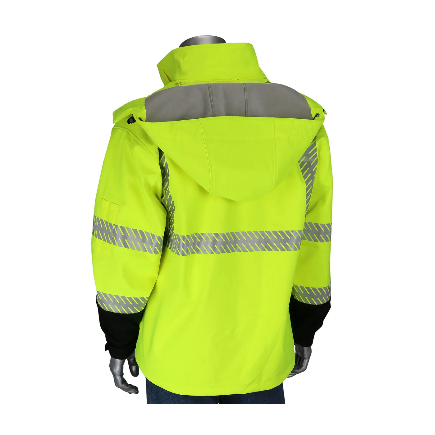 PIP Type R Class 3 Ripstop Softshell Black Bottom Jacket - Yellow