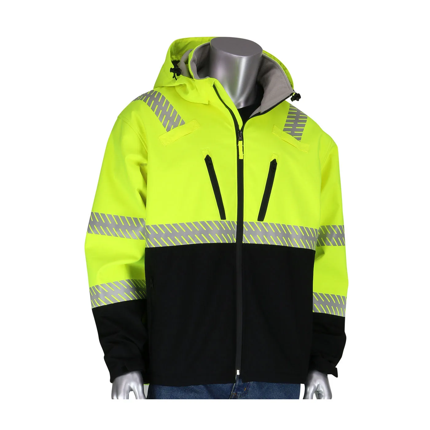 PIP Type R Class 3 Ripstop Softshell Black Bottom Jacket - Yellow