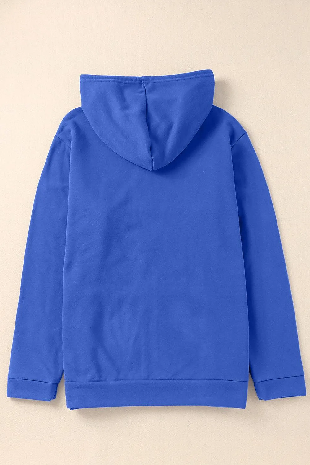 Plus Size Zip Up Hooded Jacket with Pocket