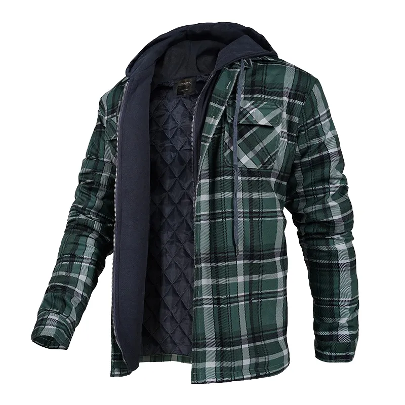 Pologize™ Checkered Hooded Casual Jacket