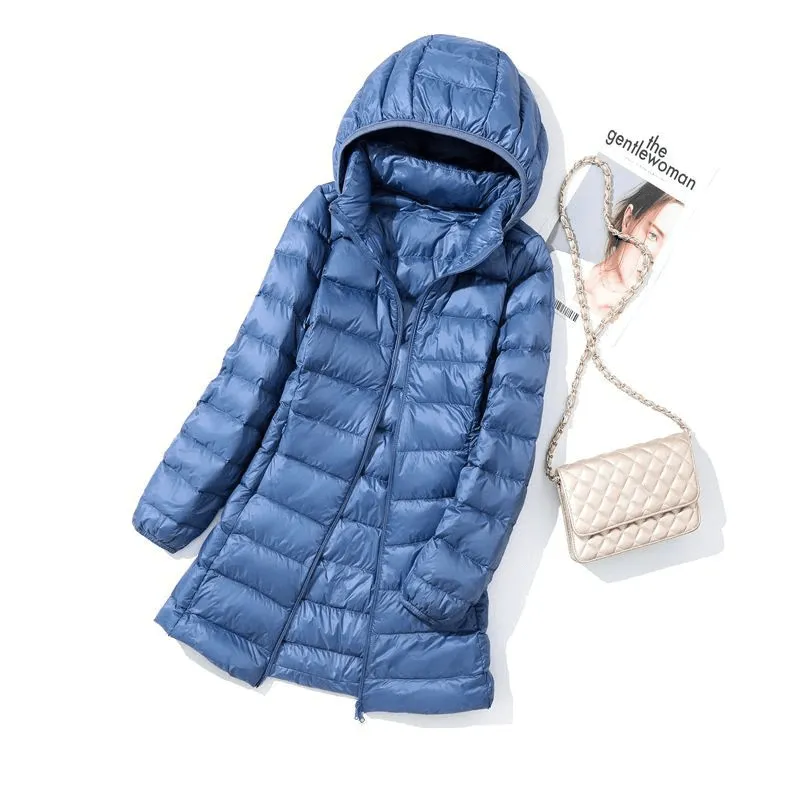 Puffer Jacket with Detachable Hood / Double Zipper Windproof Down Jacket - SF0067