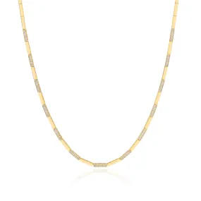 Radiant Diamond Bars Necklace