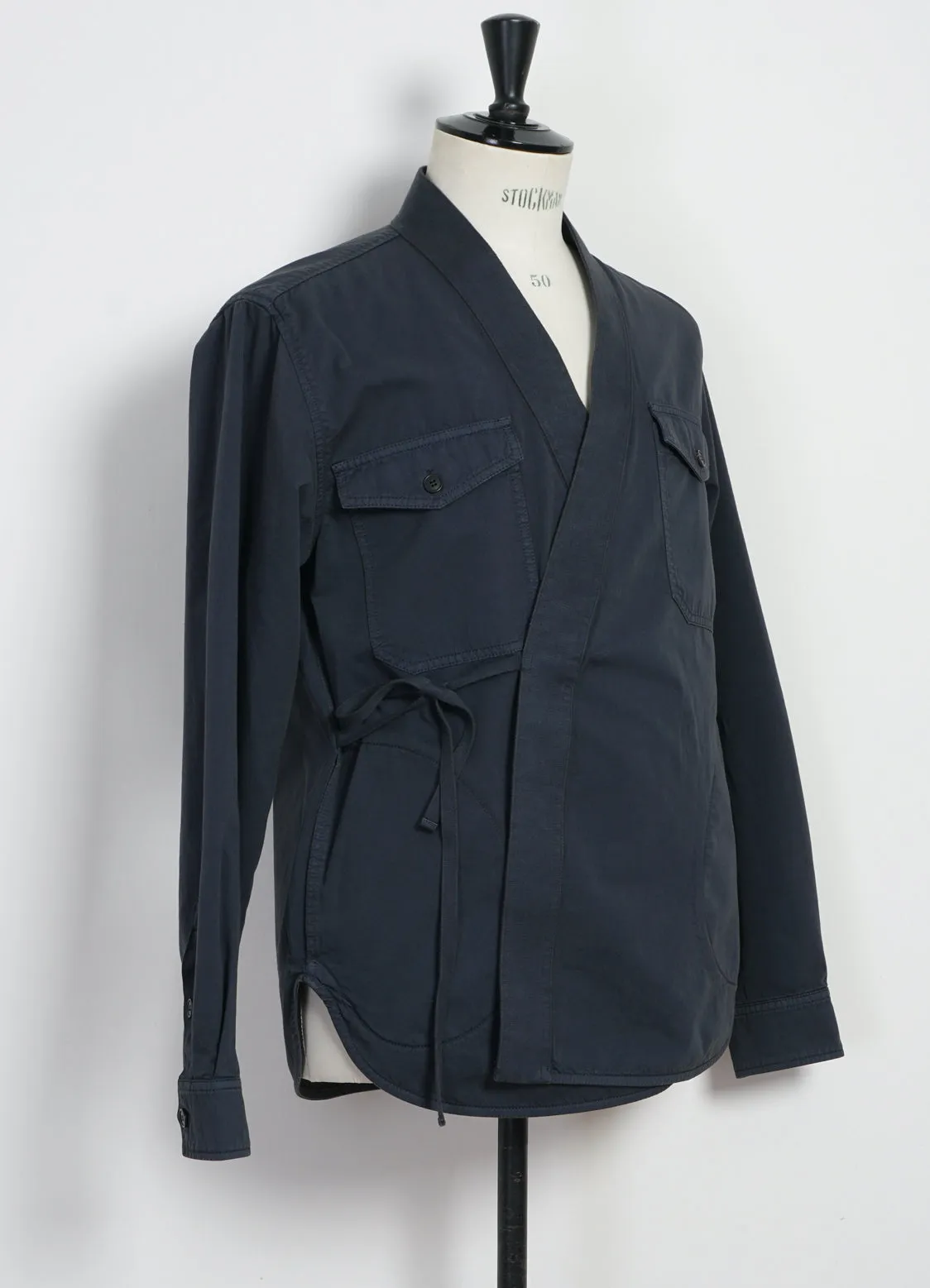 REMY | East & West Shirt Jacket | Blue Grey