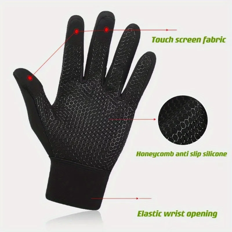 Touchscreen-Compatible Winter Gloves - Windproof, Non-Slip Grip for Cycling & Fishing | Warm & Durable Outdoor Gear for Men and Women