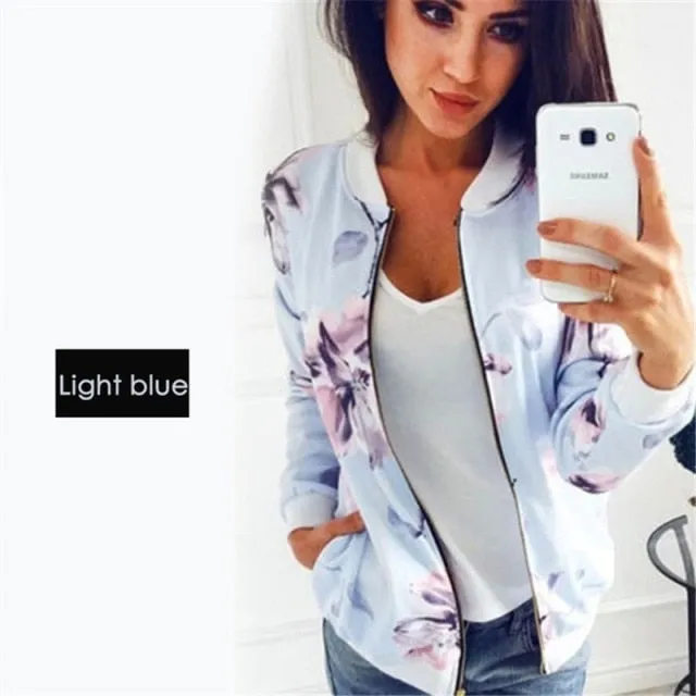 Trendy Floral Long Sleeve Fashion Casual Jacket