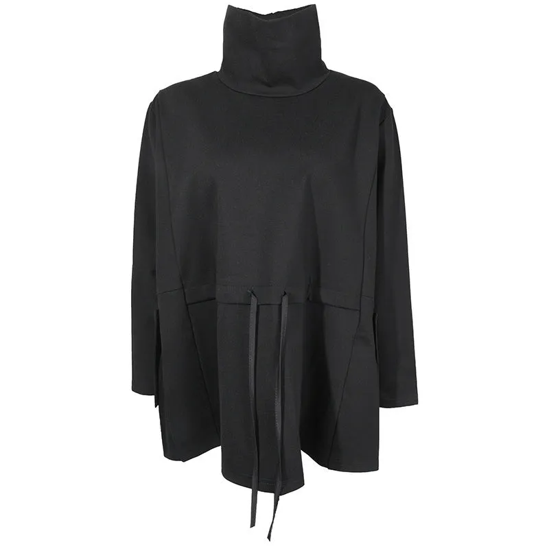 Tsyua Drawstring Turtleneck Sweatshirt