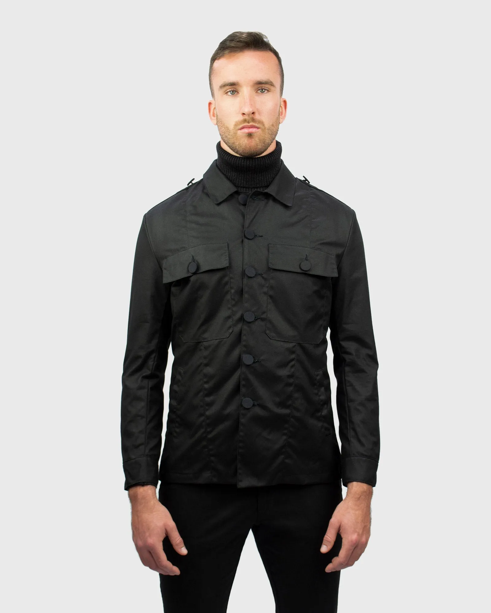 VINCENT & FRANKS W19VF-OIL BLACK OILED JACKET