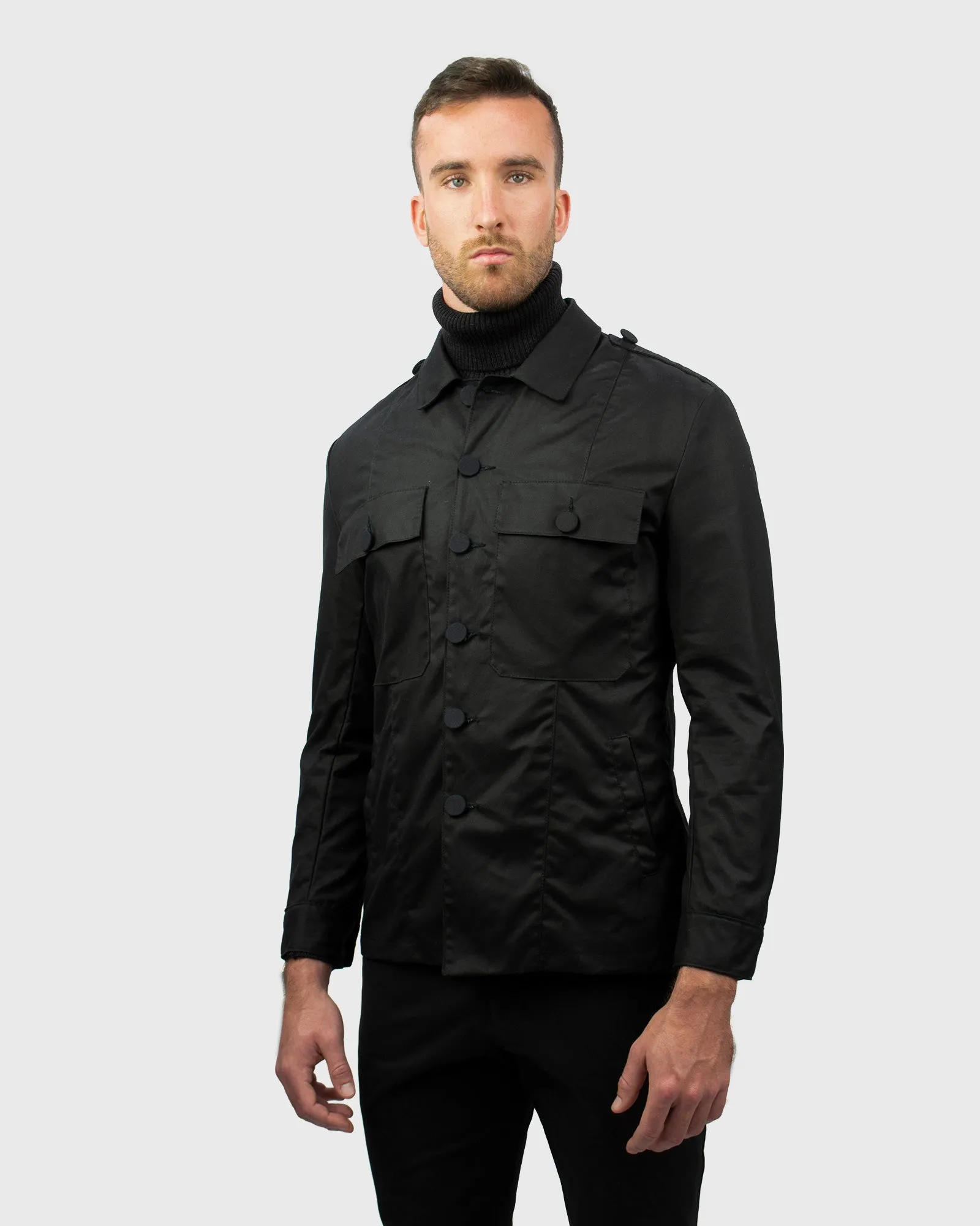 VINCENT & FRANKS W19VF-OIL BLACK OILED JACKET