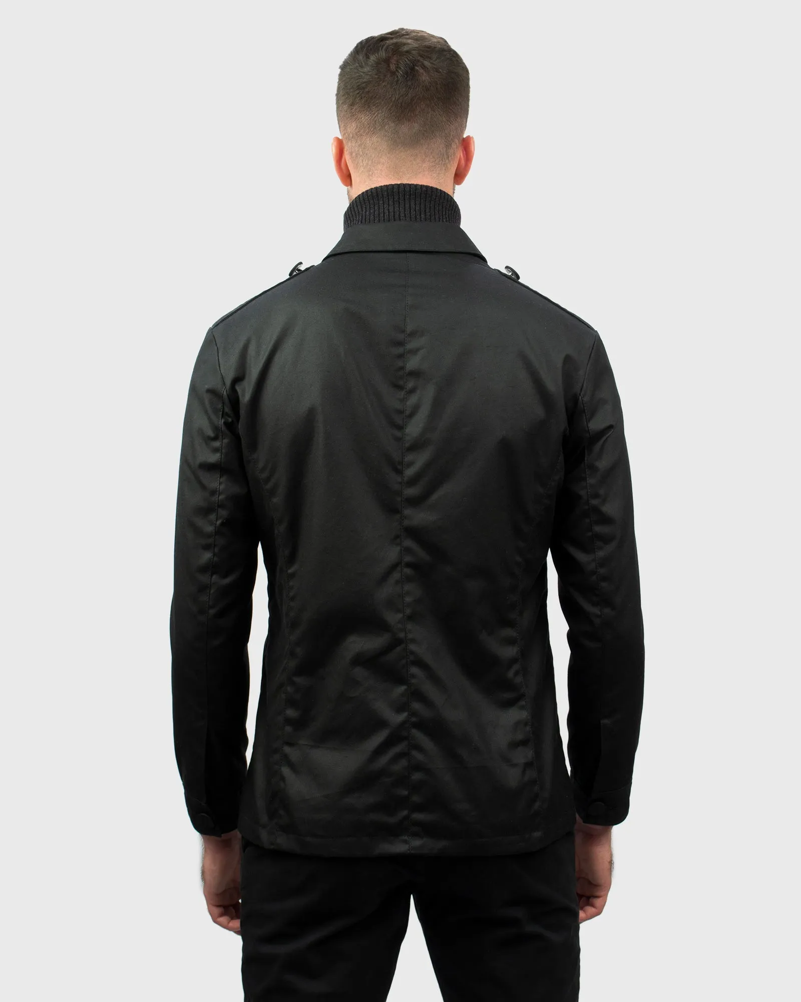 VINCENT & FRANKS W19VF-OIL BLACK OILED JACKET