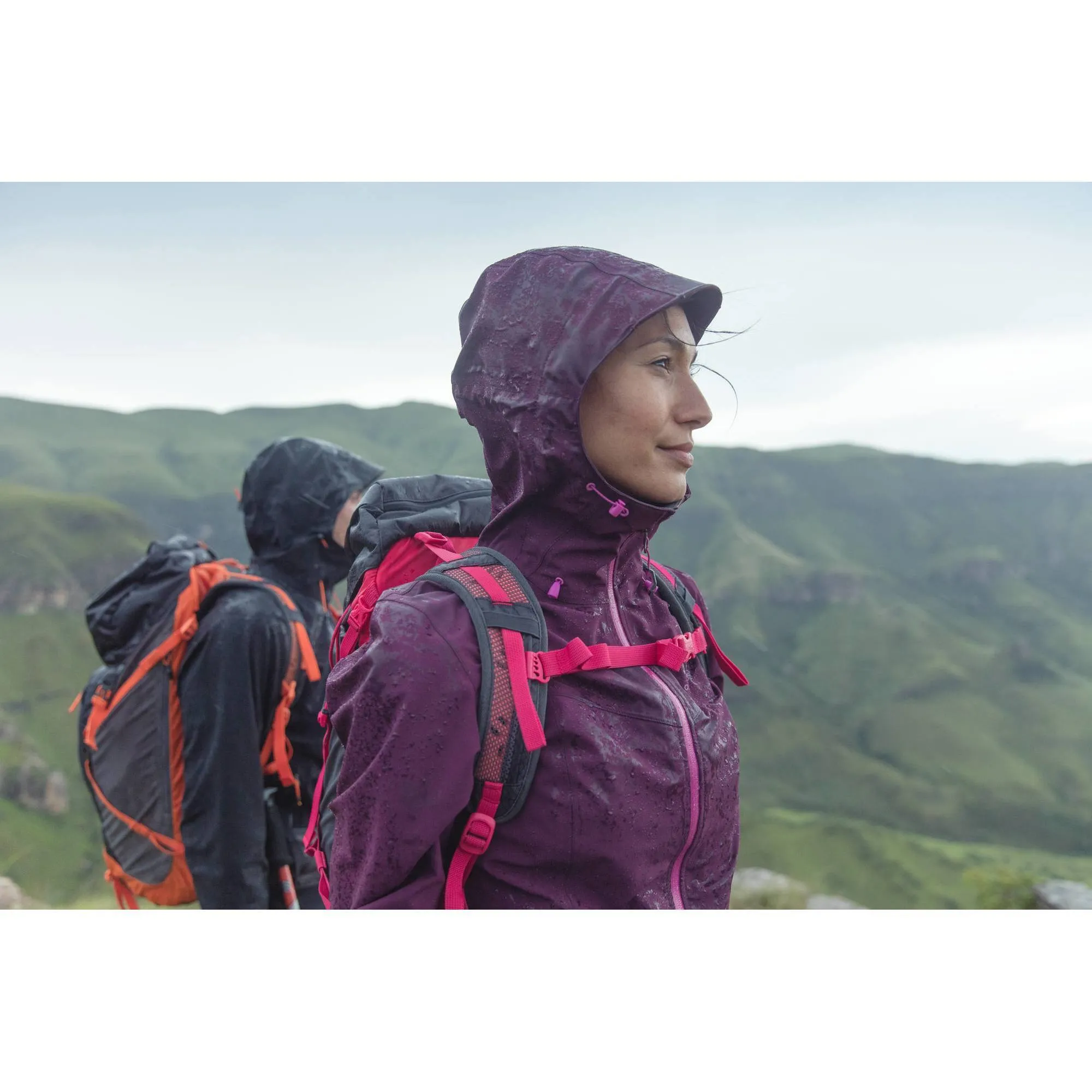 Women's Hiking Waterproof Rain Jacket Forclaz 400