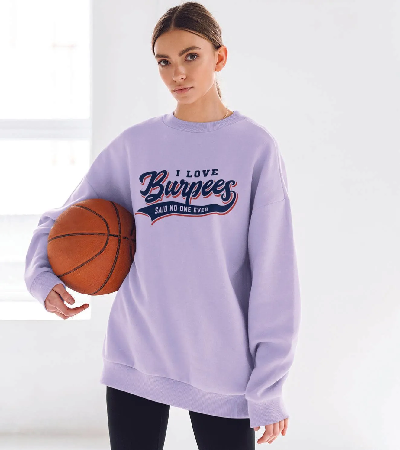 Women's Loose fit Burpee  Sweatshirt (Lavander)