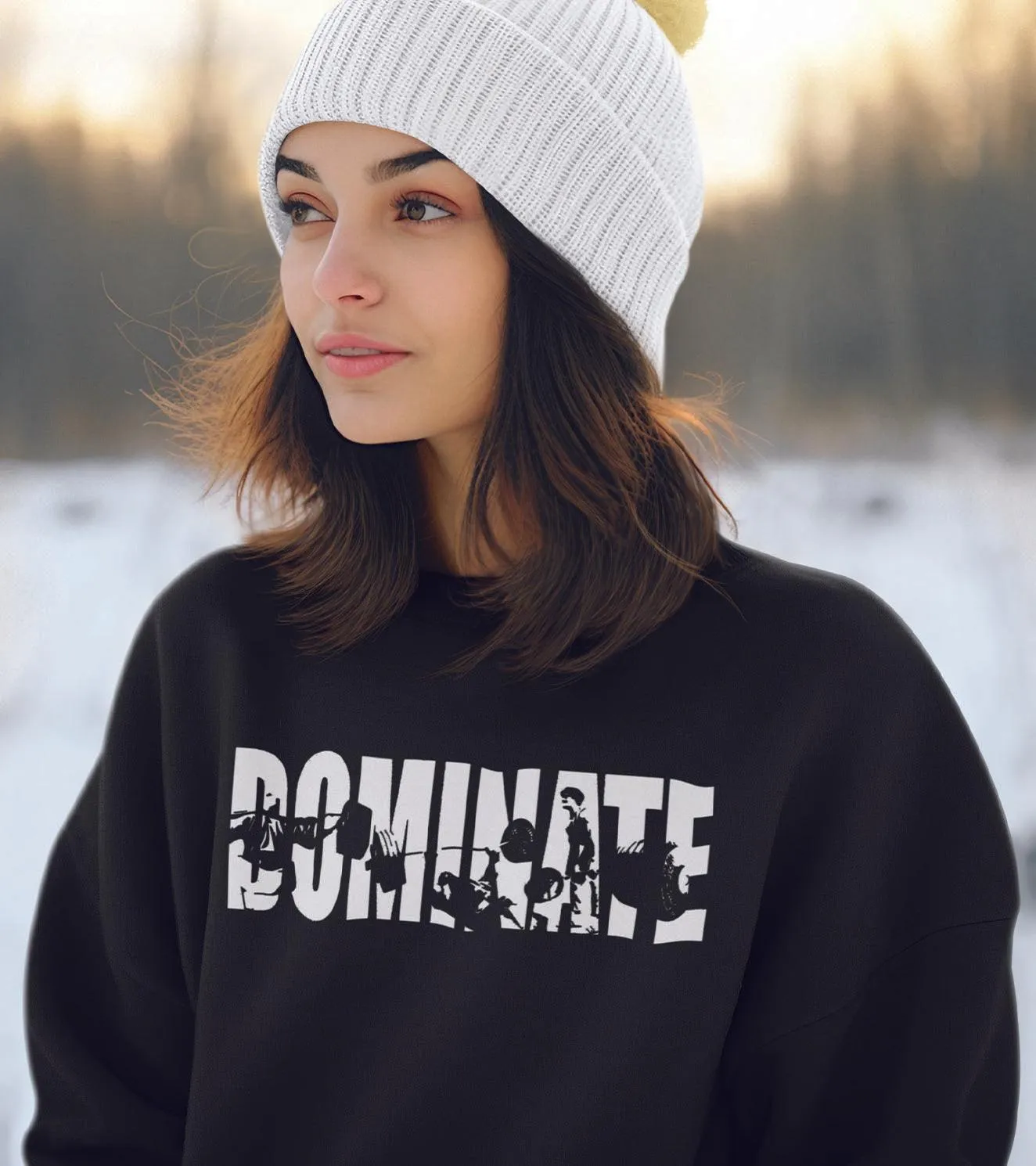 Women's Loose fit Dominate Sweatshirt (black)